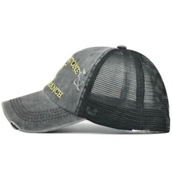 Distressed Yellowstone Ponytail Ball Cap - Picture 3 of 3